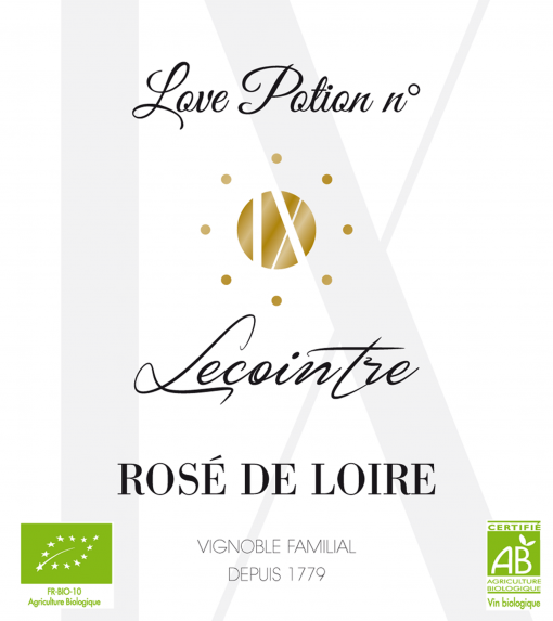 Etiquette Rosé de Loire Love Potion N° IX